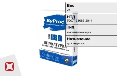 Штукатурка ByProc 25 кг для потолка в Алматы