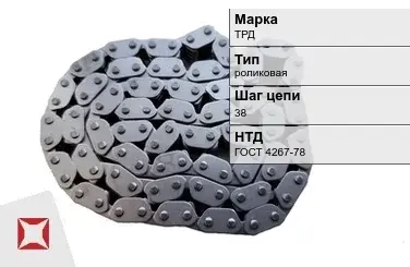 Цепь металлическая для элеватора 38 мм ТРД ГОСТ 4267-78 в Алматы