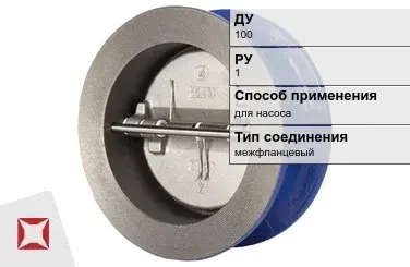 Клапан обратный для насоса ERA 100 мм  в Алматы