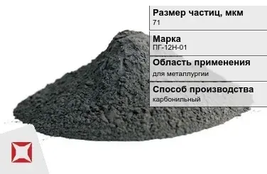 Порошок никелевый для металлургии 71 мкм ПГ-12Н-01  в Алматы